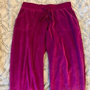 Y2K Velour track suit pants pink